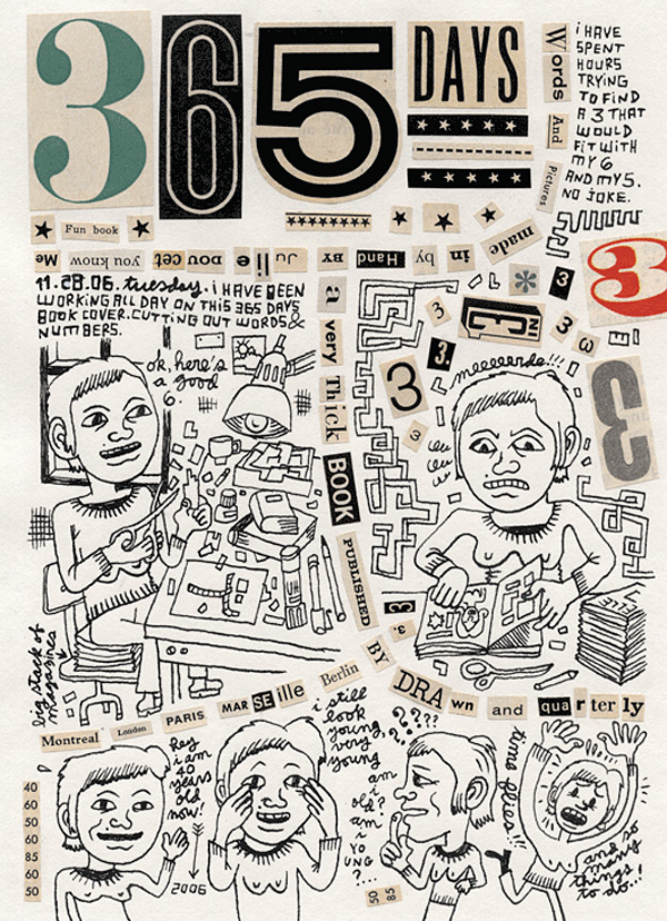 The cover of Julie Doucet's 365 days, a collection of diary comics.